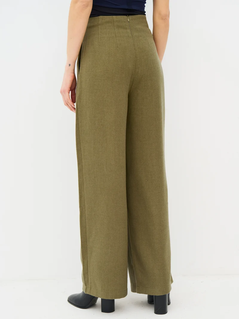 EDITH Hose mit hoher Taille - Moss