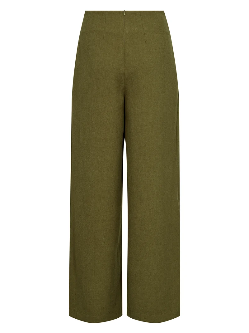 EDITH Hose mit hoher Taille - Moss