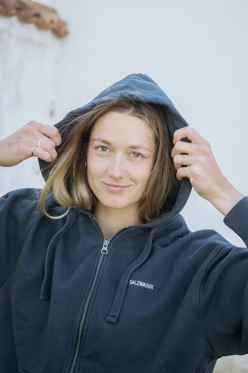 Zip-Hoodie Thy Graublau