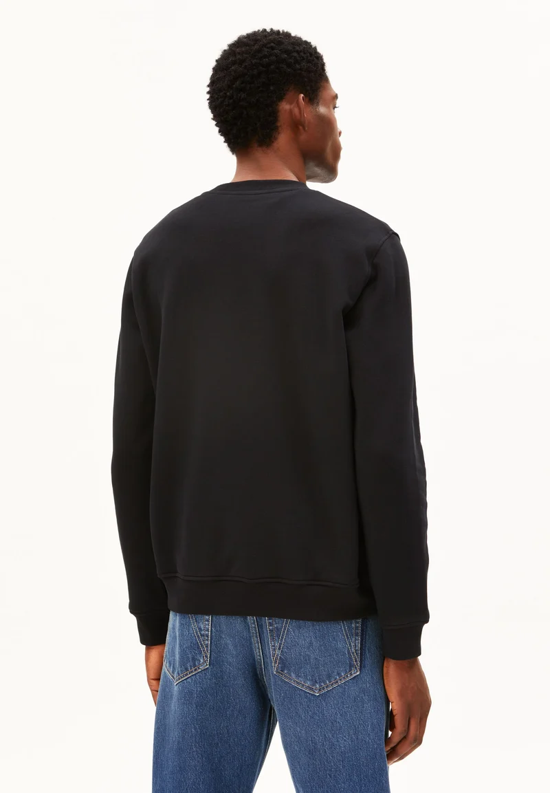 BAUMWOLL-FLEECE-SWEATSHIRT LOGO | black