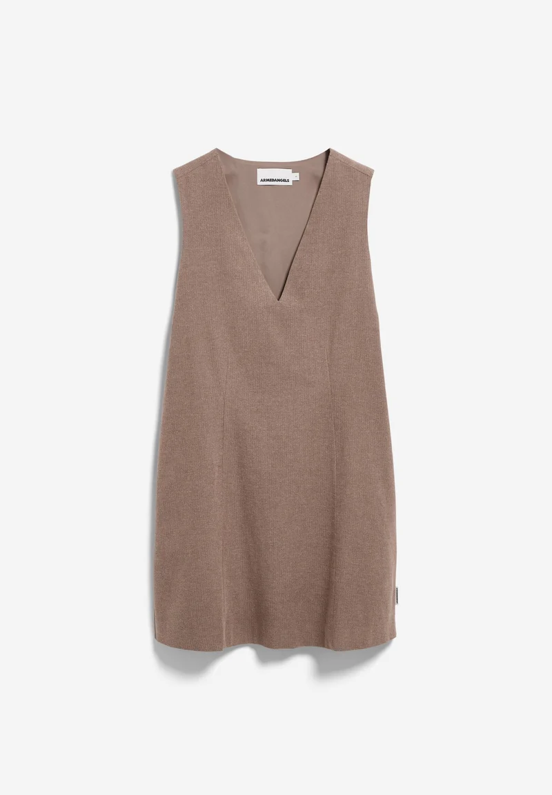 PINAAFO HERRINGBONE KLEID | claystone-soft nougat