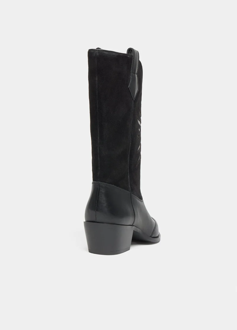 Bota cowboy bimateria