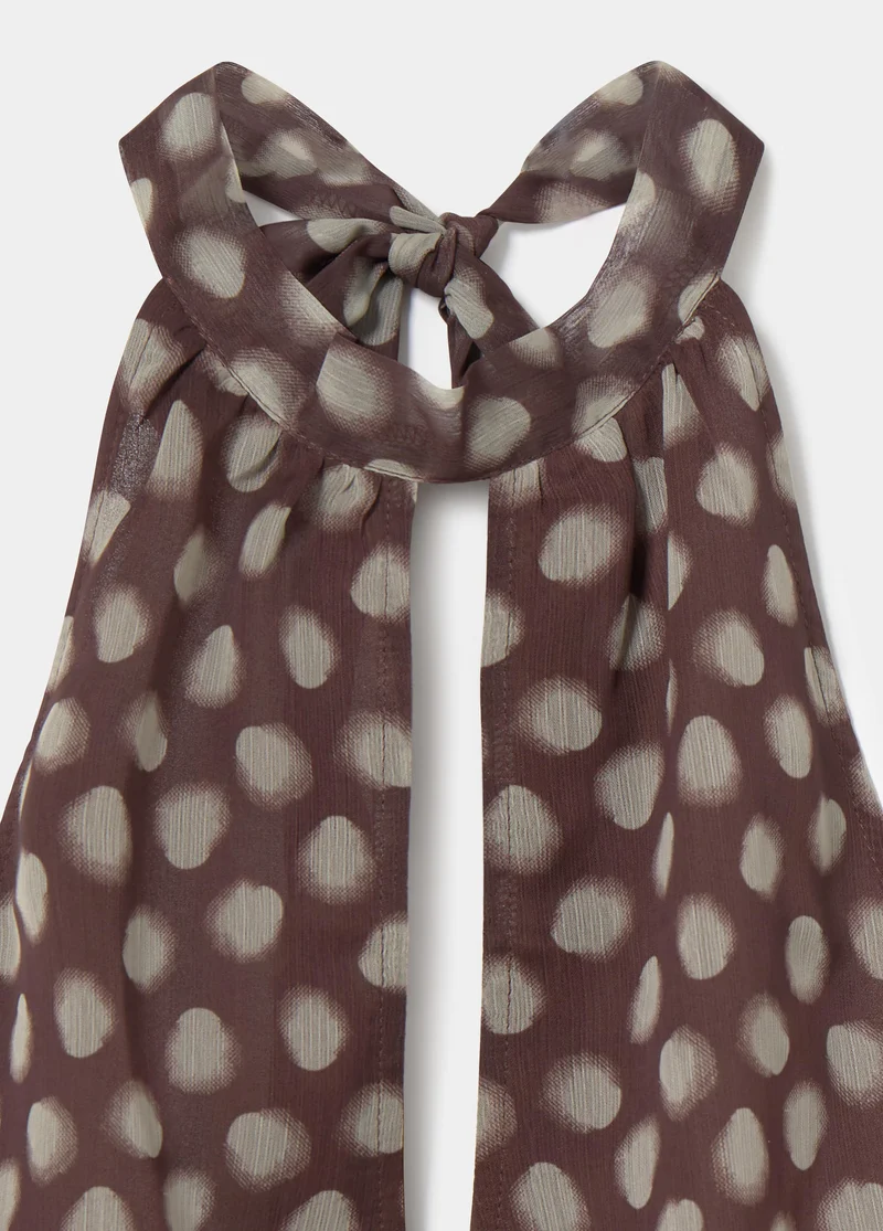 Printed halter top