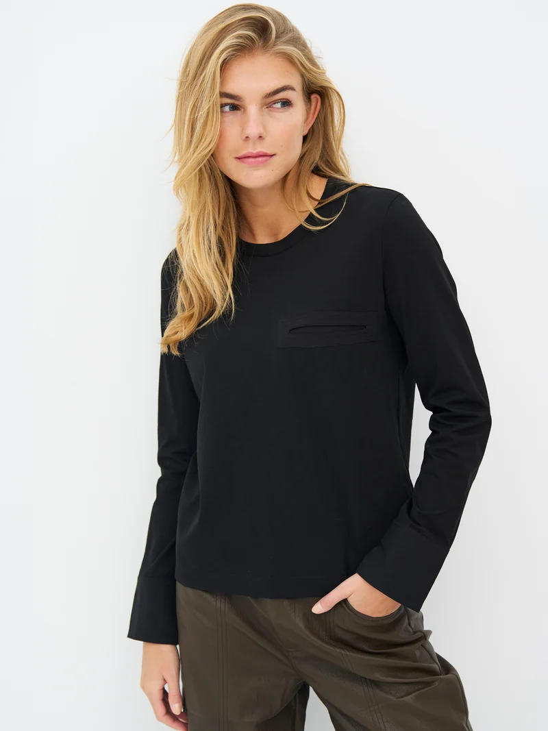 EMMA Langarmshirt - Schwarz