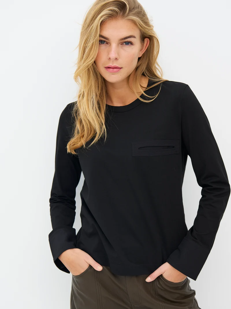 EMMA Langarmshirt - Schwarz