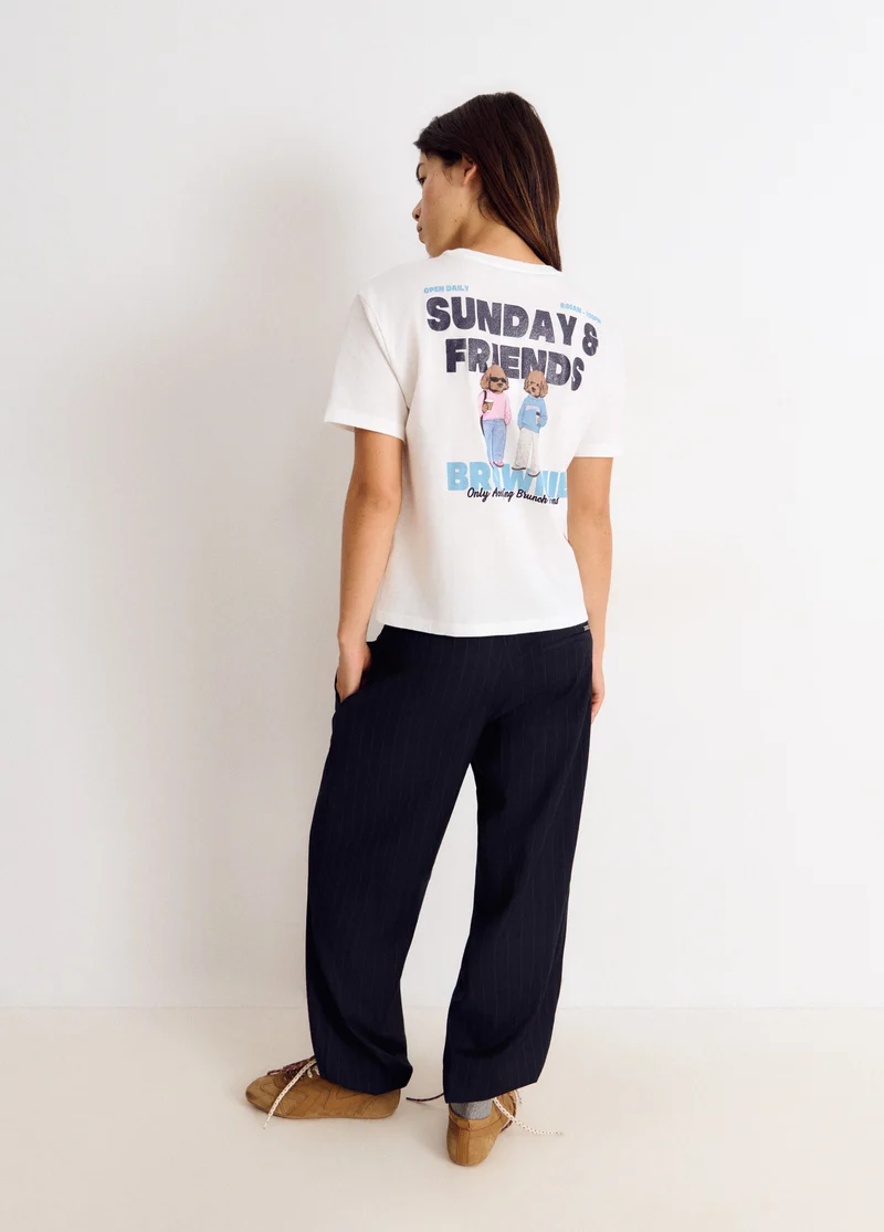 Dog-print T-shirt