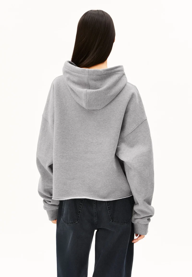 ICONIC Å HOODIE MIT ROHKANTE | silver melange