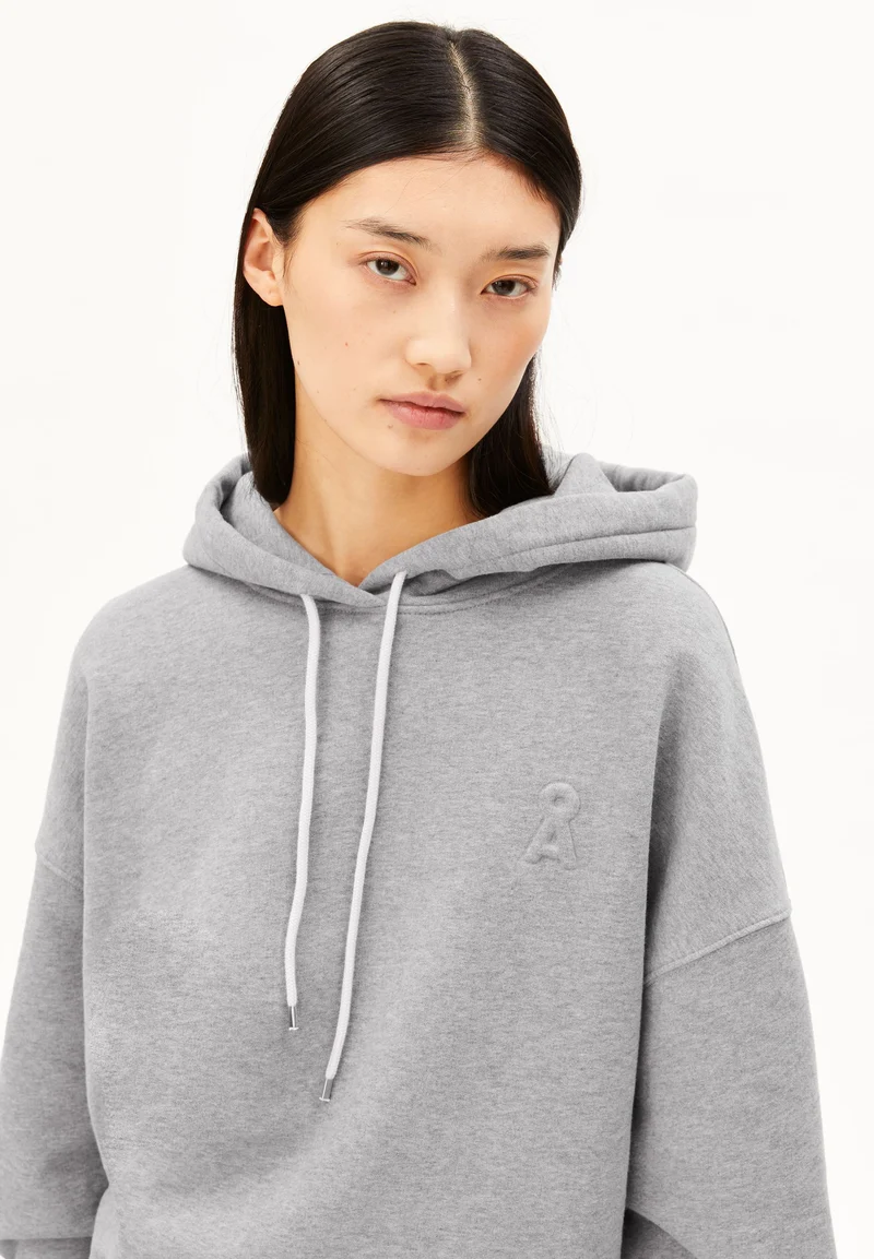 ICONIC Å HOODIE MIT ROHKANTE | silver melange
