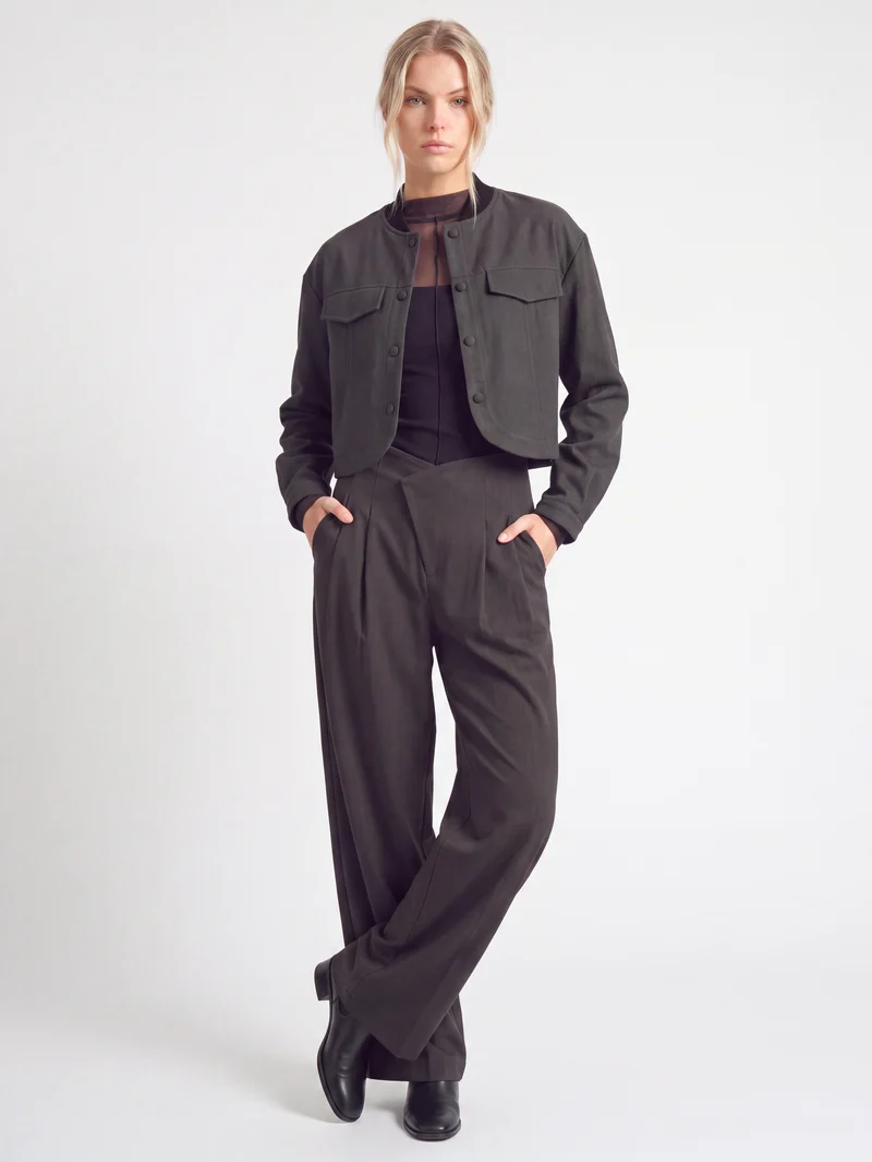 EDITH Hose mit hoher Taille - Schwarz