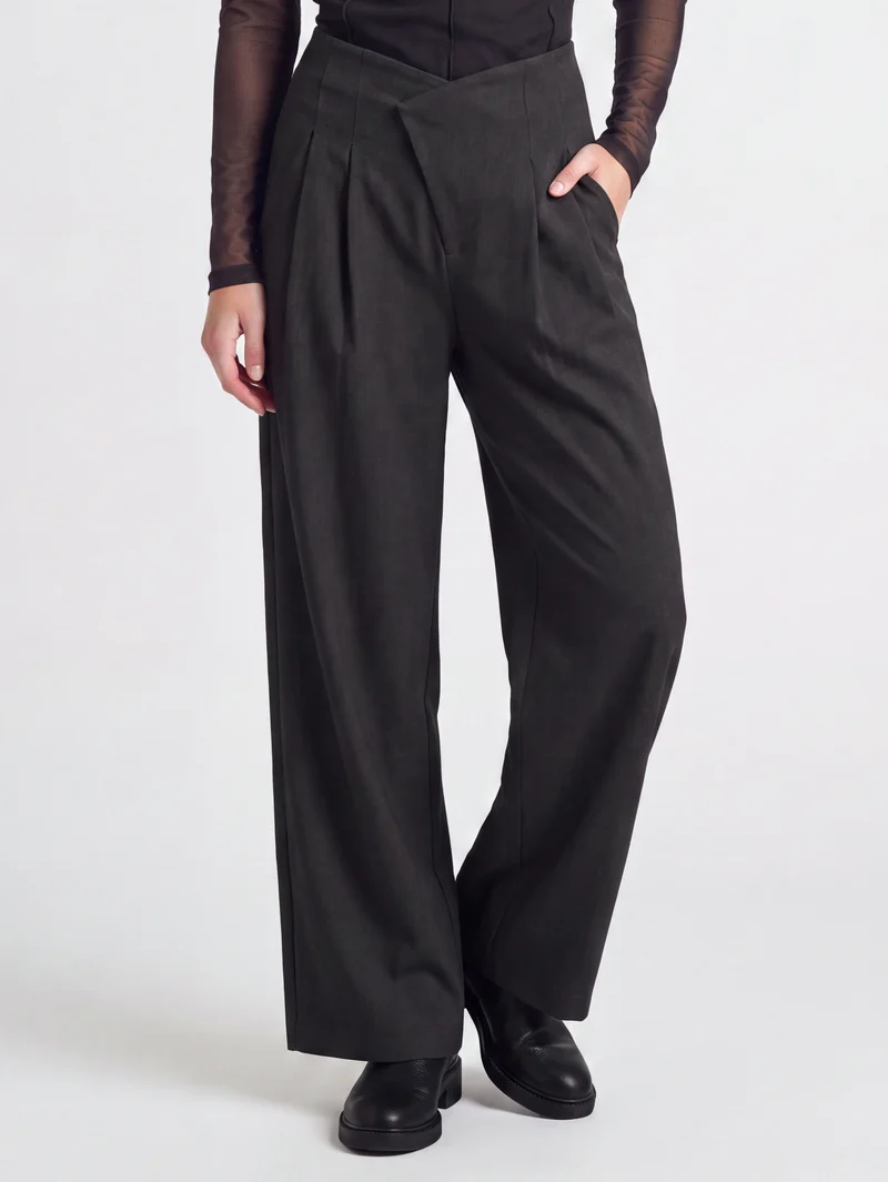 EDITH Hose mit hoher Taille - Schwarz