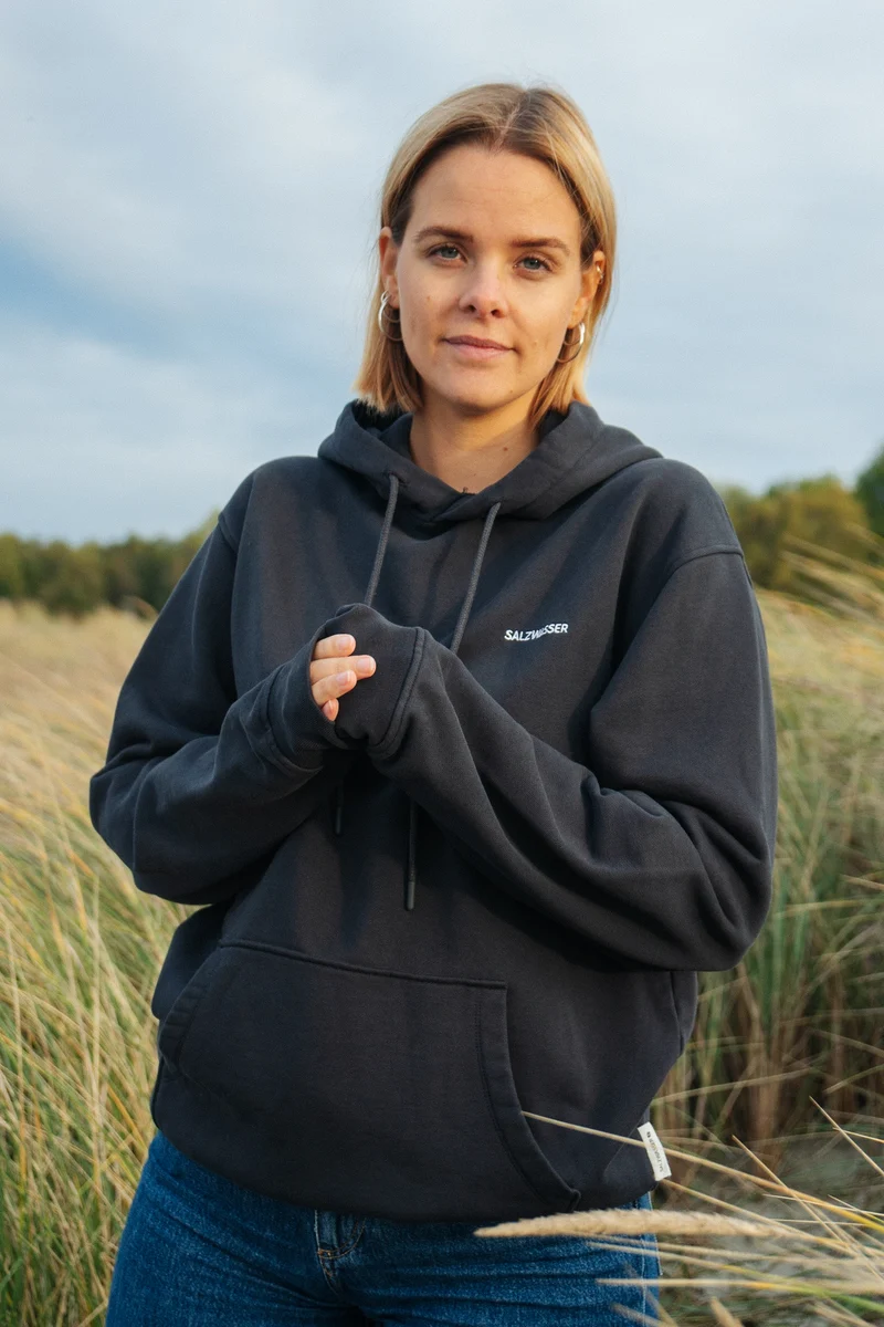 Hoodie Kap Graublau