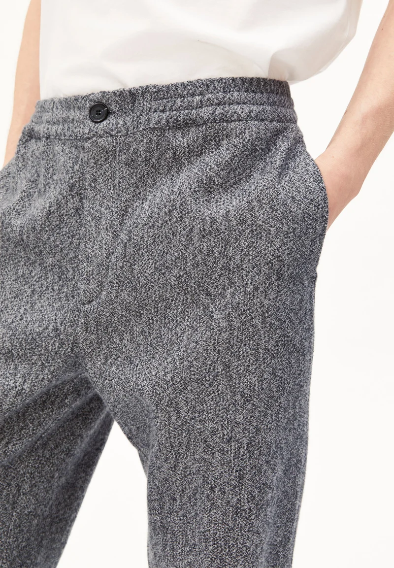 TWEED STRAIGHT HOSE | silver melange