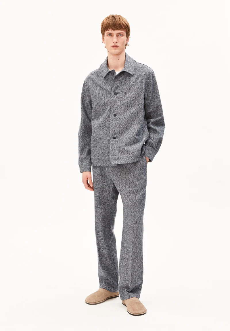 TWEED STRAIGHT HOSE | silver melange