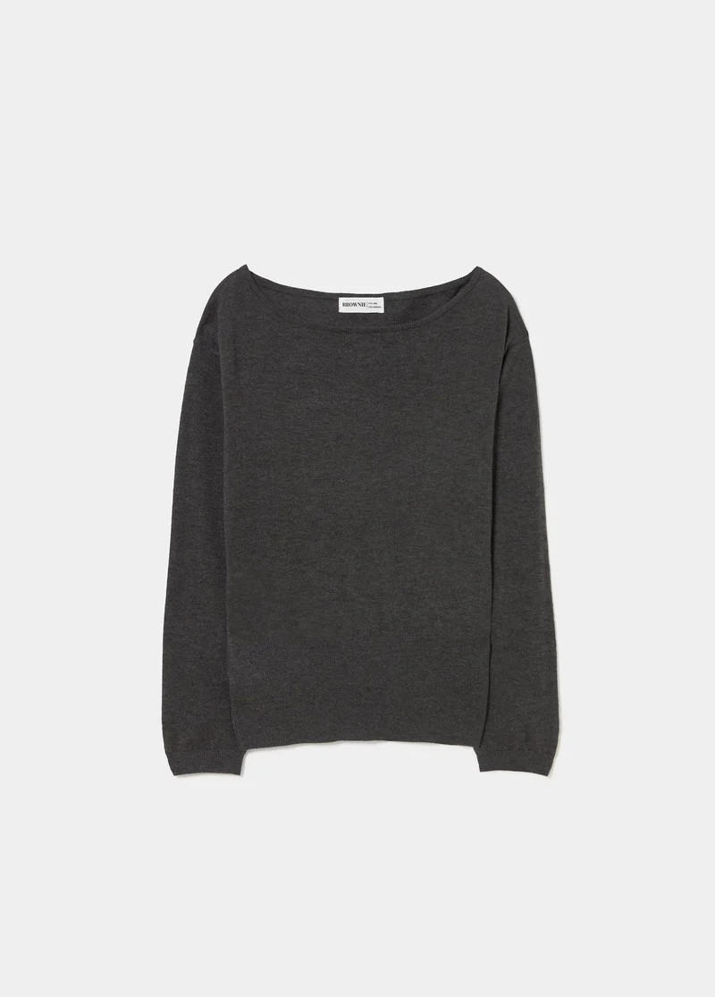 Ribbed sash sweater