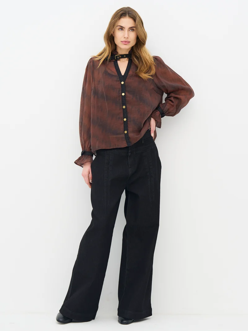 ERICA Hemd - Burgundy mix