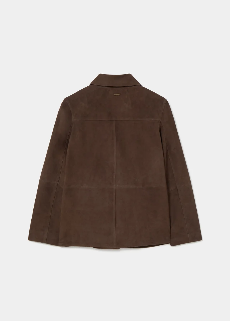 Suede leather jacket