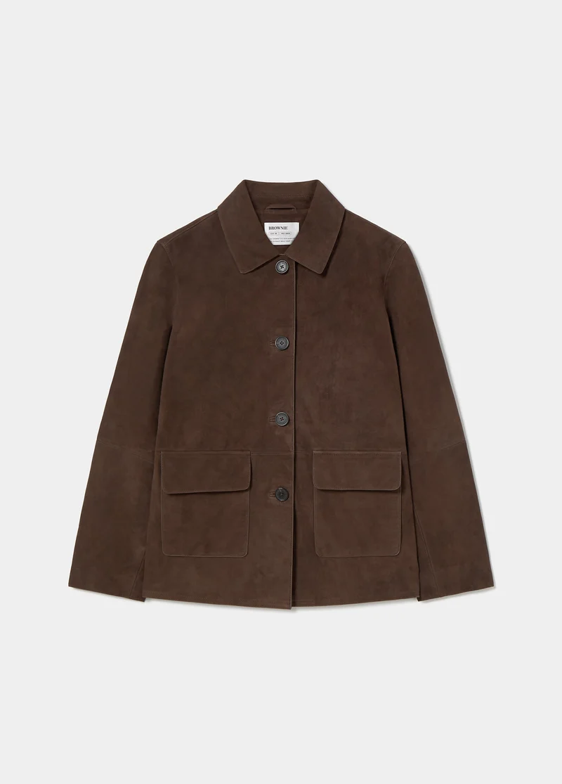 Suede leather jacket