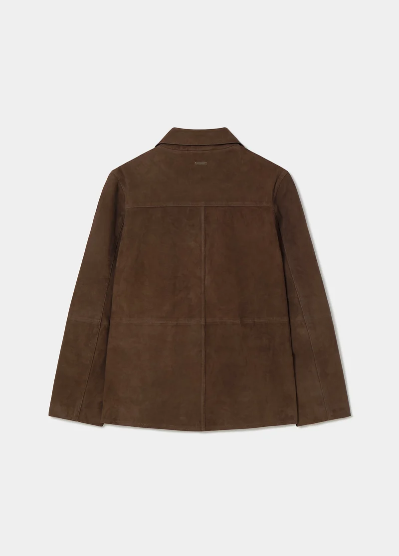 Suede leather jacket