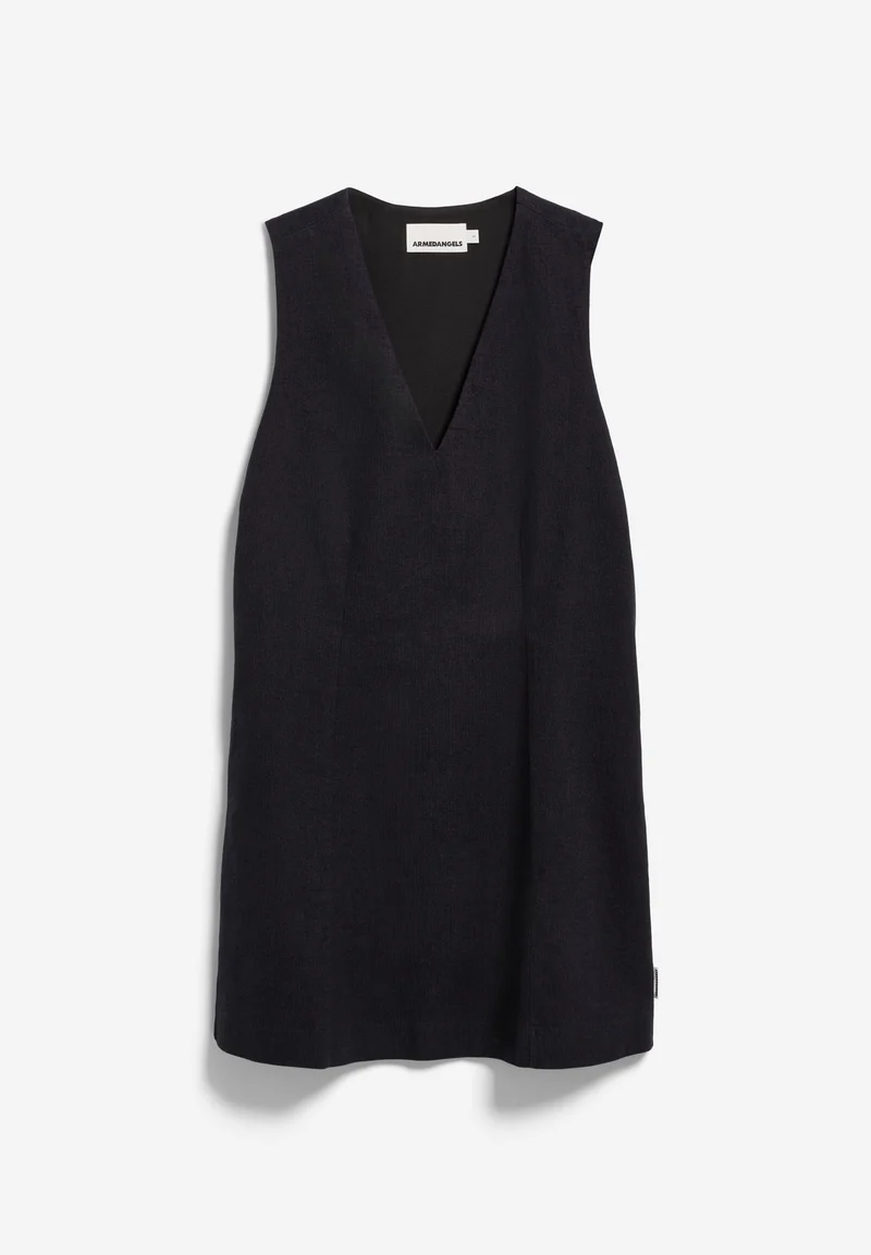PINAAFO HERRINGBONE KLEID | dark steel-black