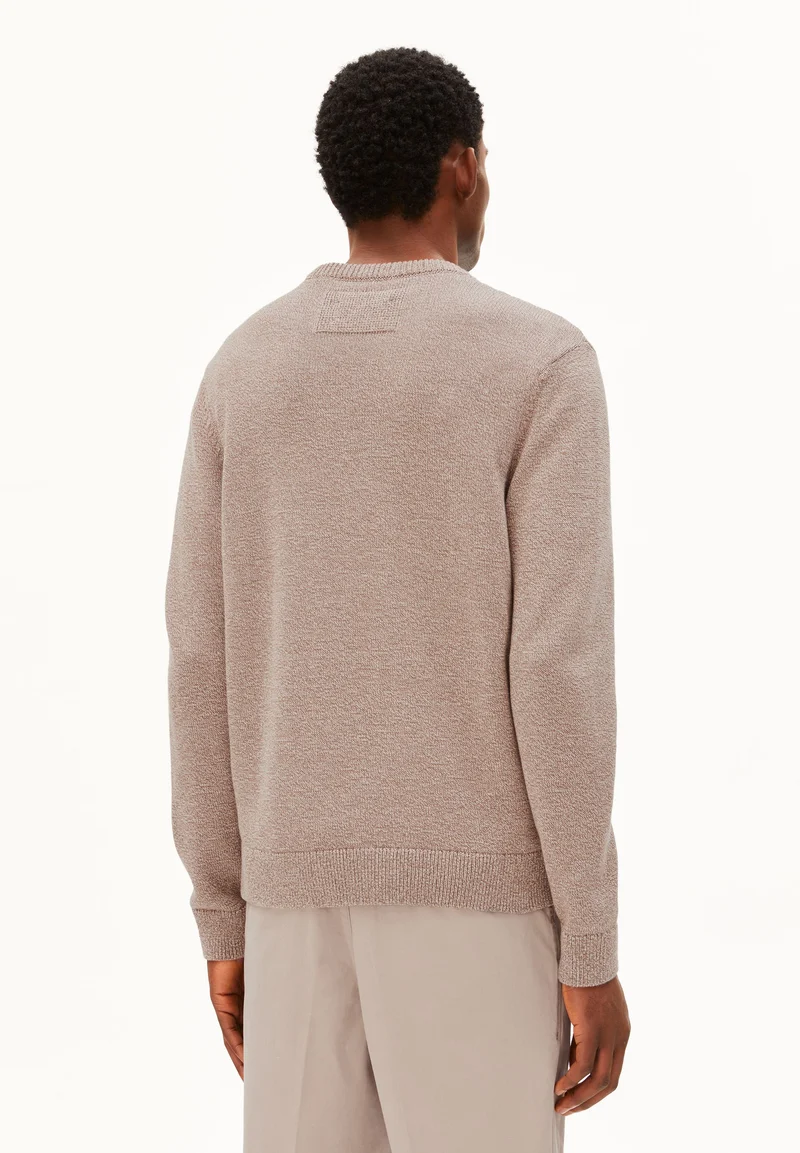 ALVAARIO STRICKPULLOVER | amberwood-oatmilk