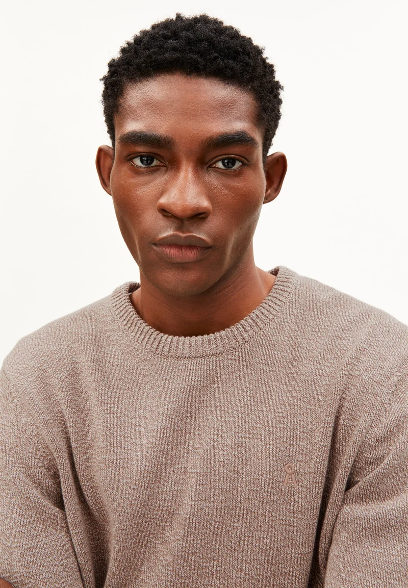 ALVAARIO STRICKPULLOVER | amberwood-oatmilk