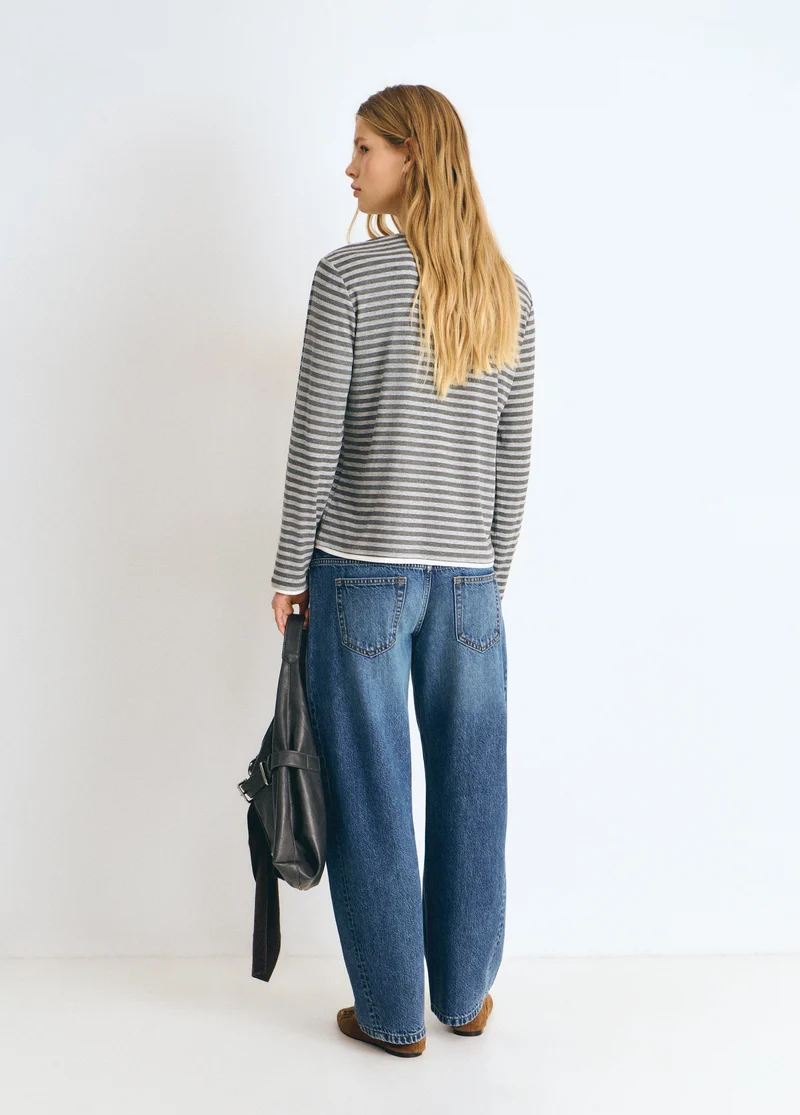 Viscose striped T-shirt