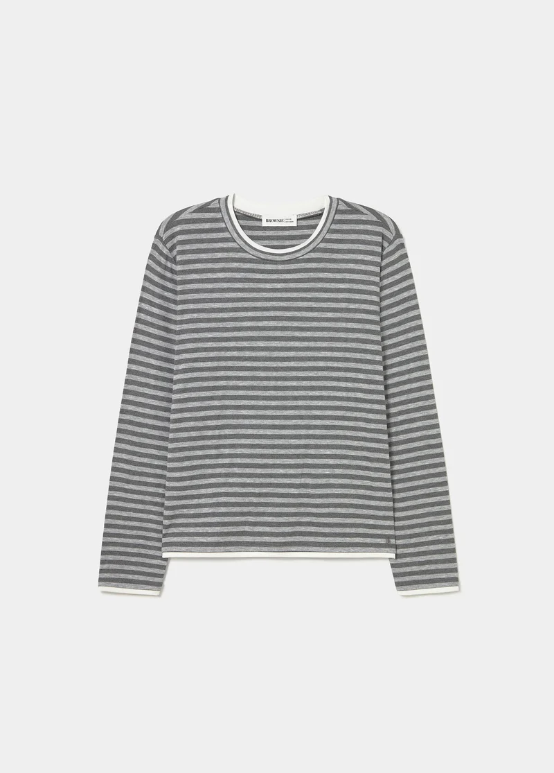 Viscose striped T-shirt