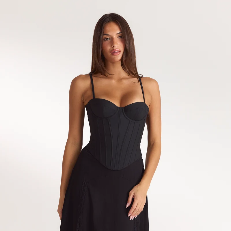 Sculpt Korsett-Top - Schwarz