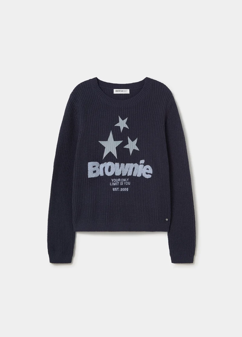 Jersey brownie estrella estampada
