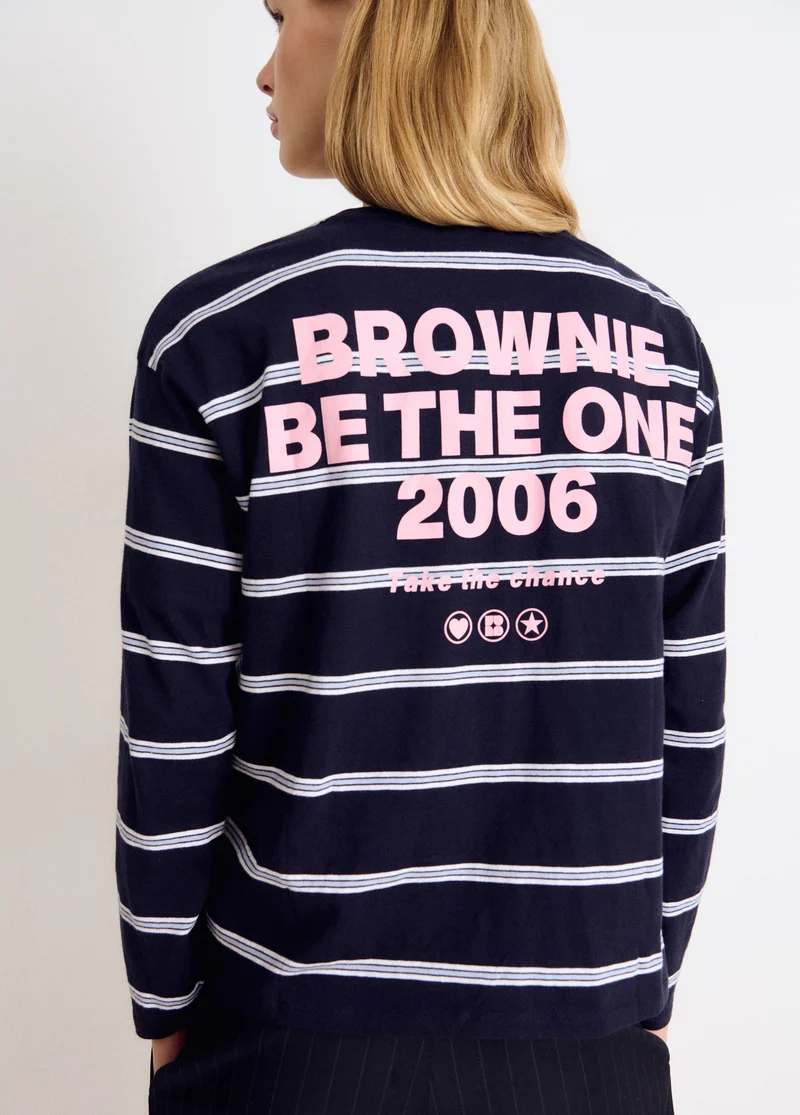 Soft-touch striped T-shirt