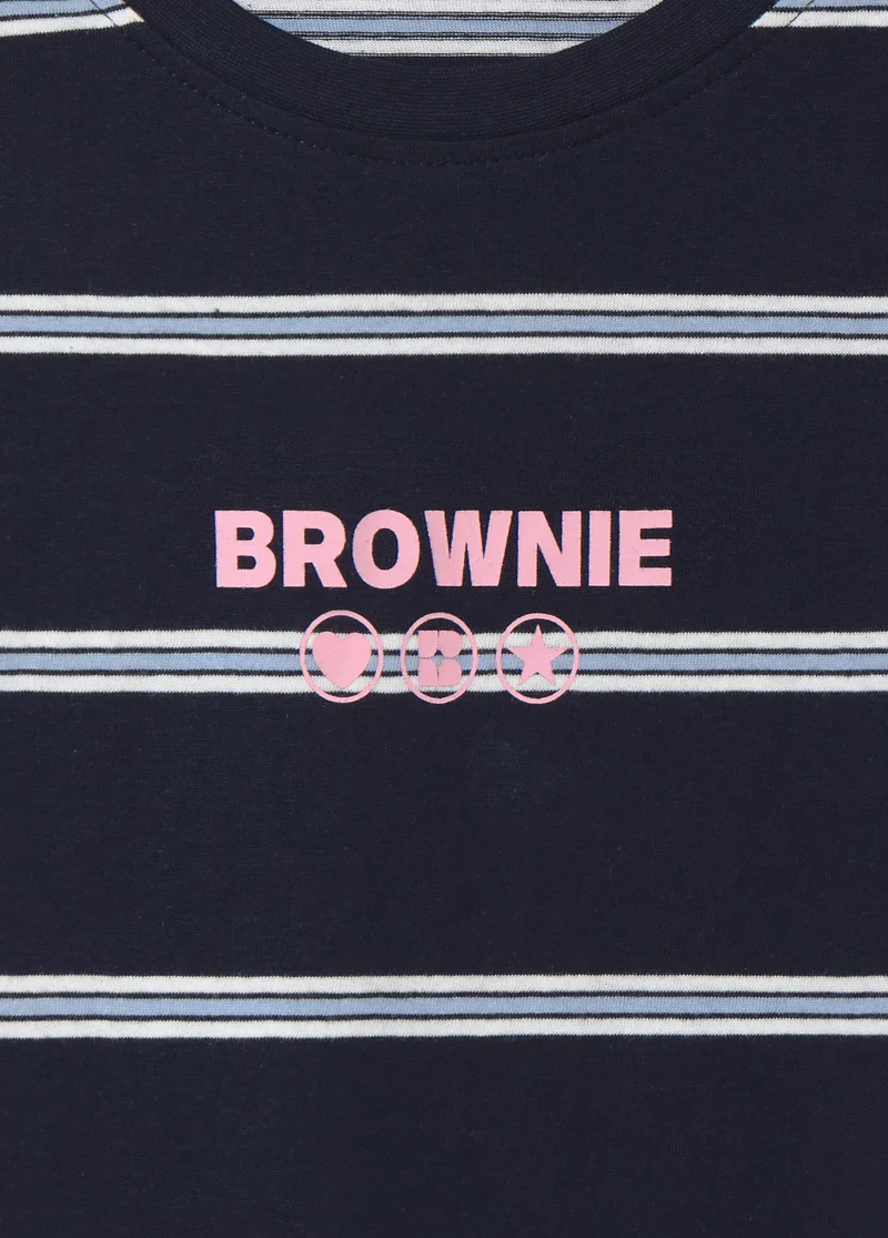 Soft-touch striped T-shirt