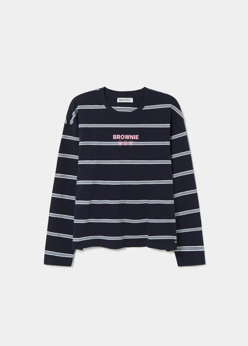 Soft-touch striped T-shirt