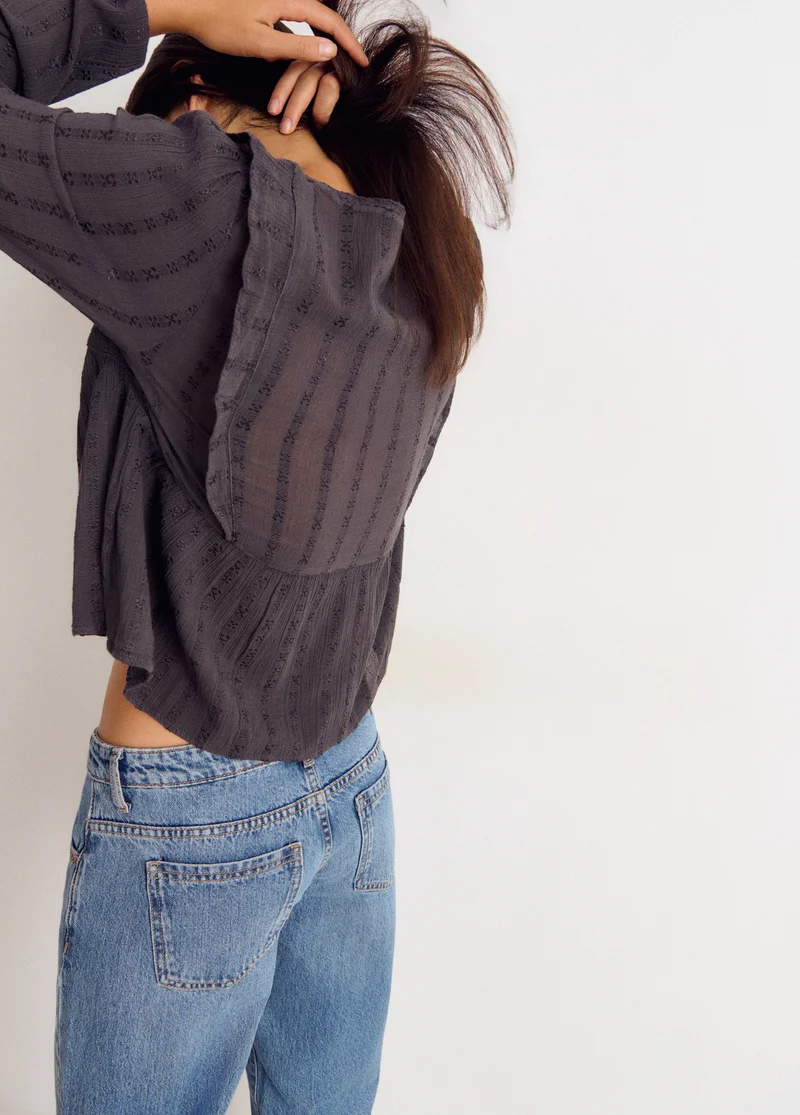 Long-sleeve blouse