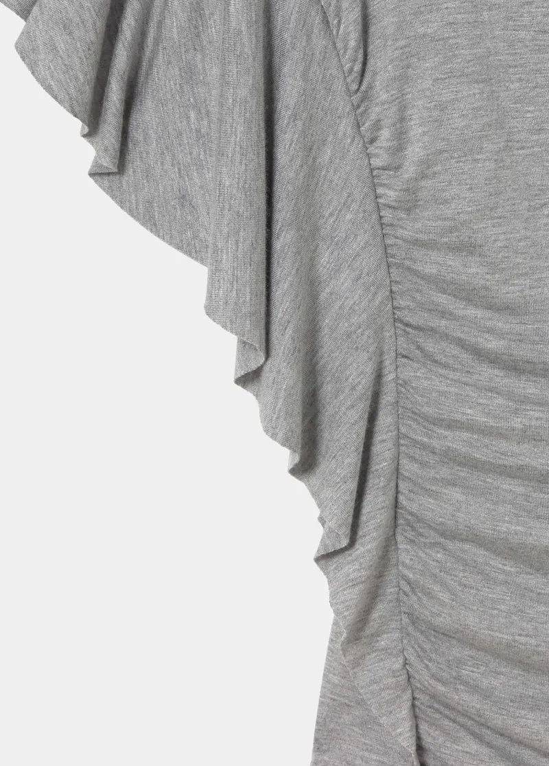 Asymmetrical ruffle top