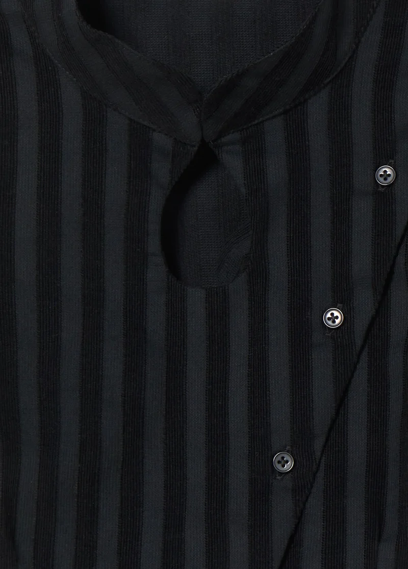 Corduroy striped button-up top