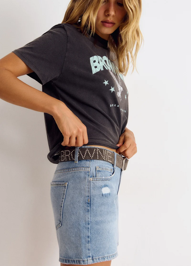 Suede belt