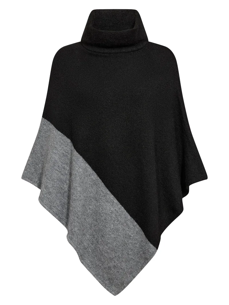 EVE Poncho-Strick - Grey mix