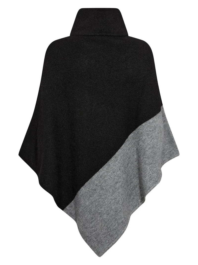 EVE Poncho-Strick - Grey mix