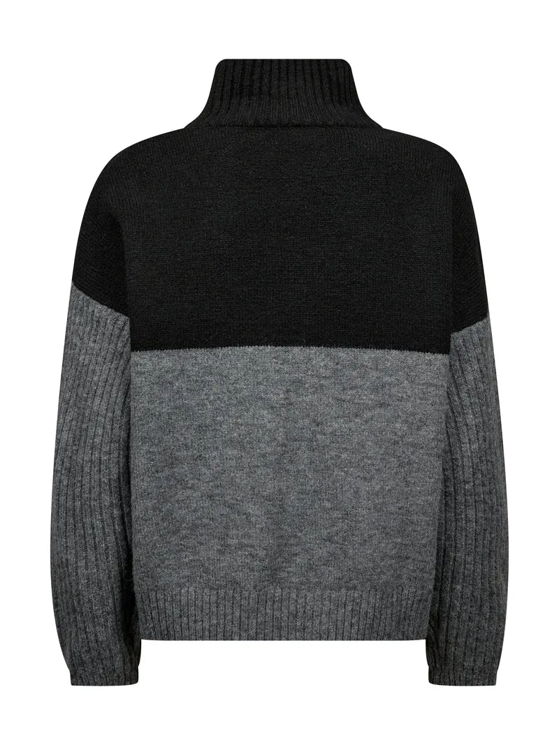 EVE Strickbluse - Grey mix