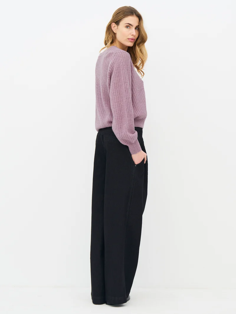 EVANGELINE Bluse Strick - Rose