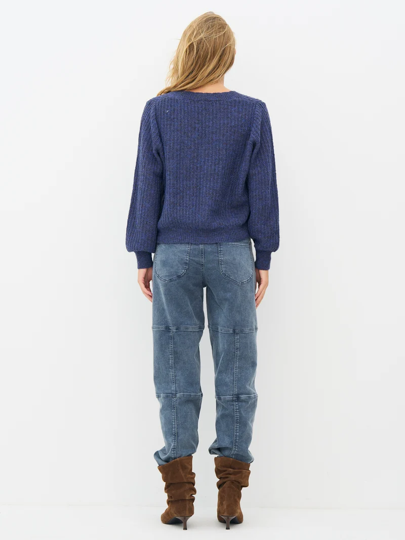 EVANGELINE Bluse Strick - Navy
