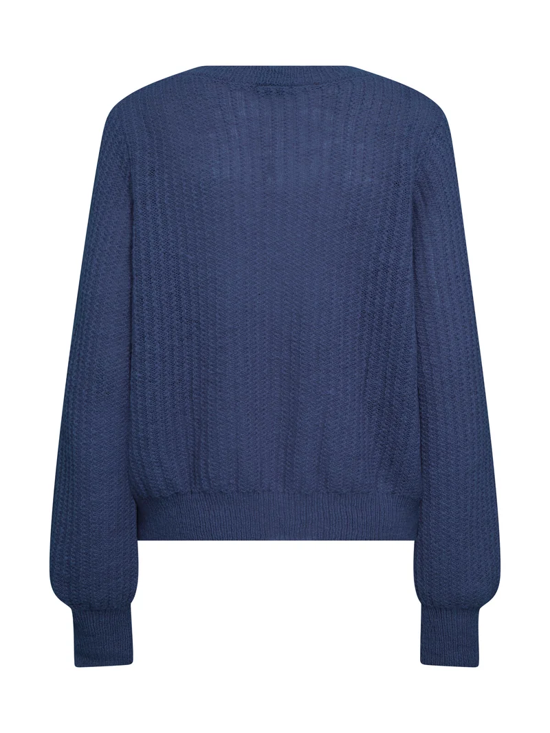 EVANGELINE Bluse Strick - Navy