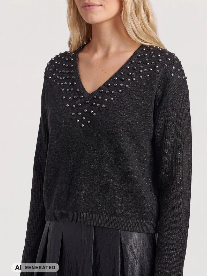 EUGENIA Bluse Gestrickt - Schwarz
