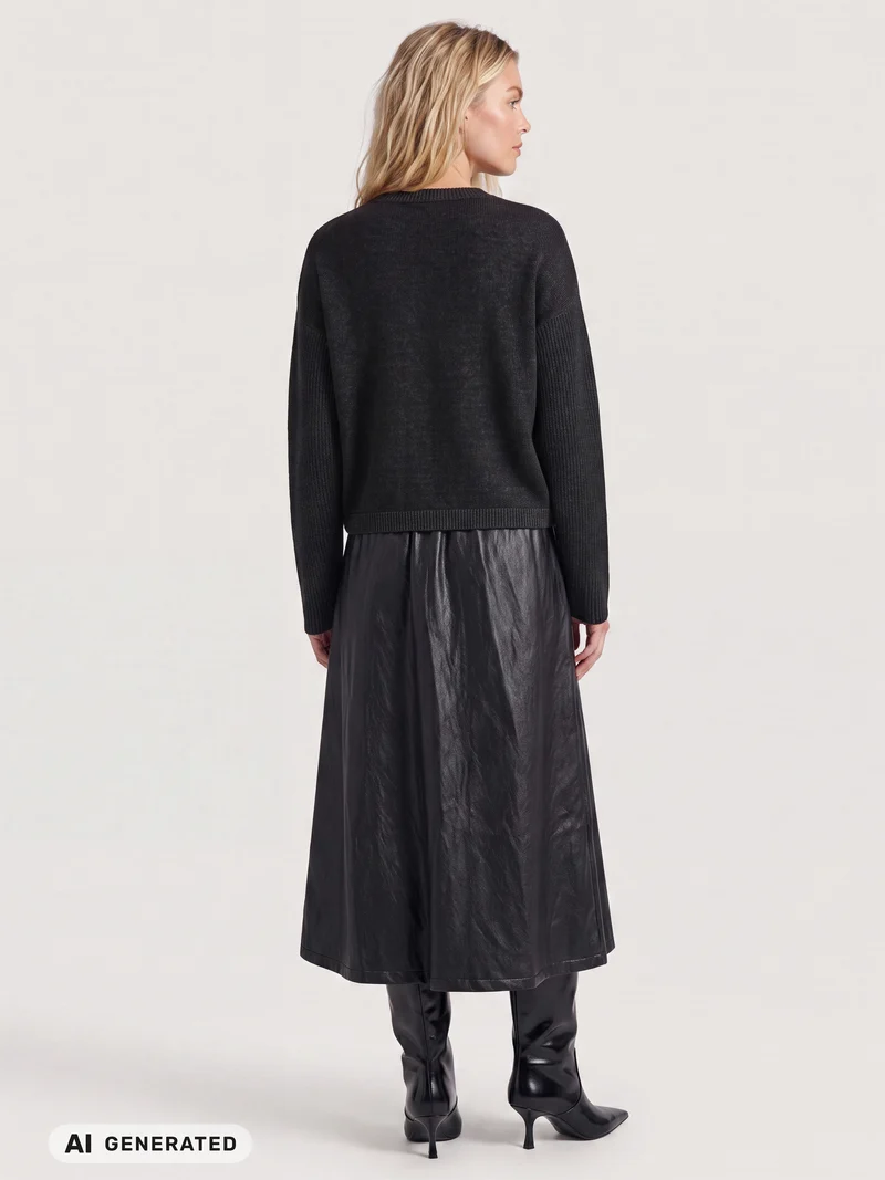 EUGENIA Bluse Gestrickt - Schwarz