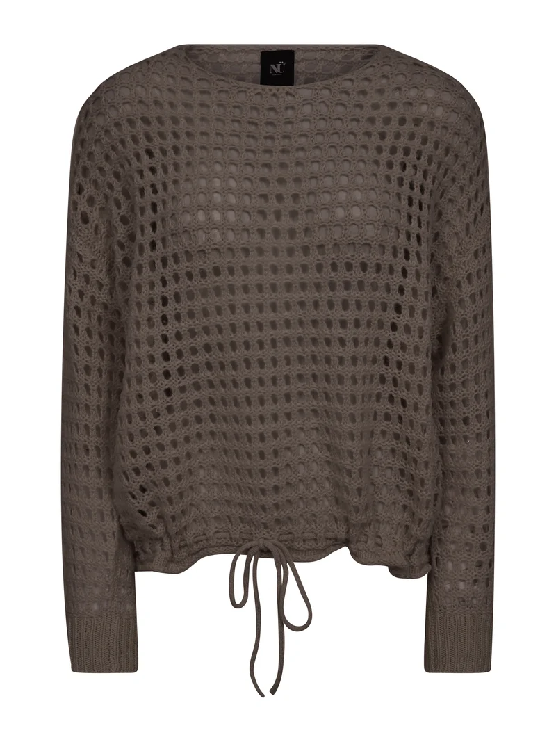 EVALINA Strickbluse - Brown