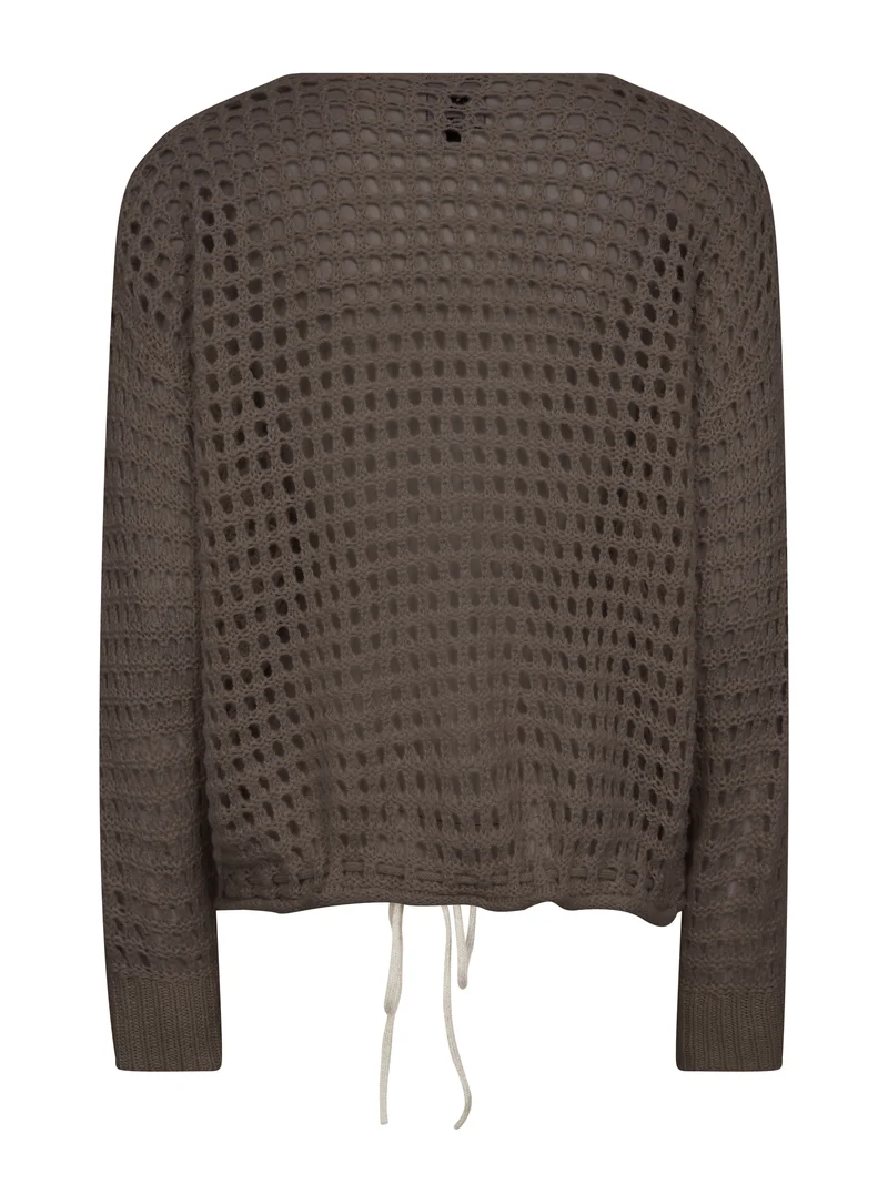EVALINA Strickbluse - Brown