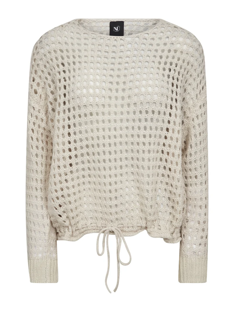 EVALINA Strickbluse - Bone