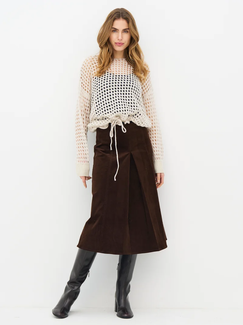 EVALINA Strickbluse - Bone