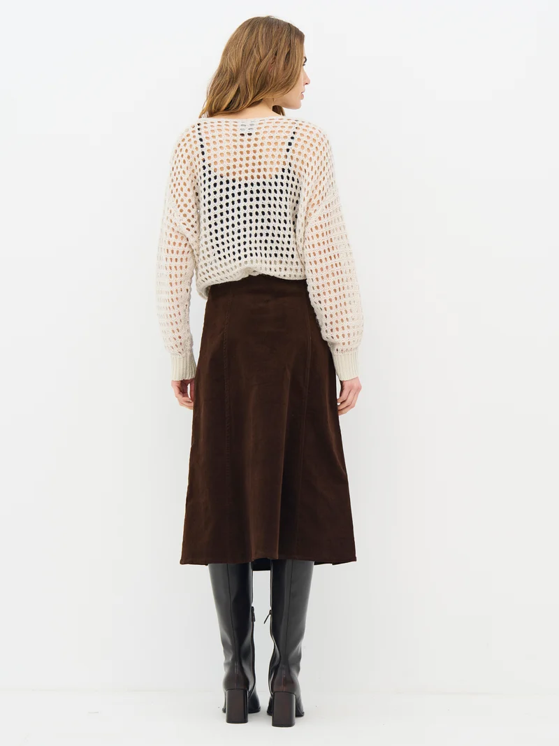 EVALINA Strickbluse - Bone