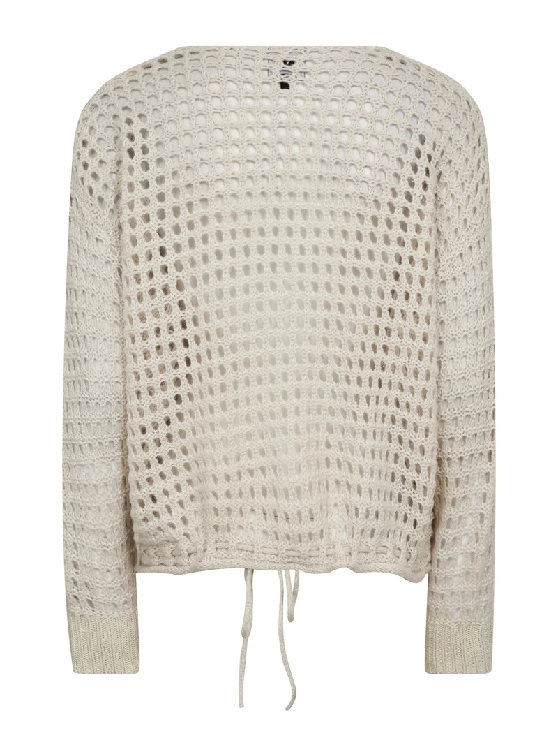 EVALINA Strickbluse - Bone